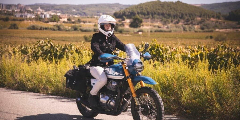 Lady Motorcyclist Spain Catalonia