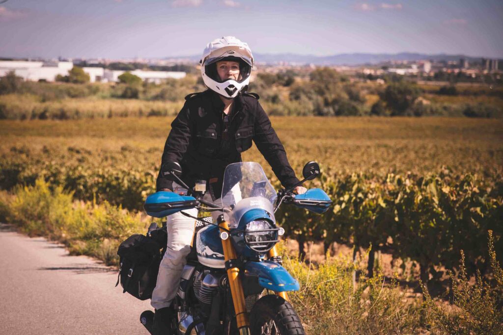 Female motorcyclist, Motorcycling in Spain, Motorcycling adventure in spain