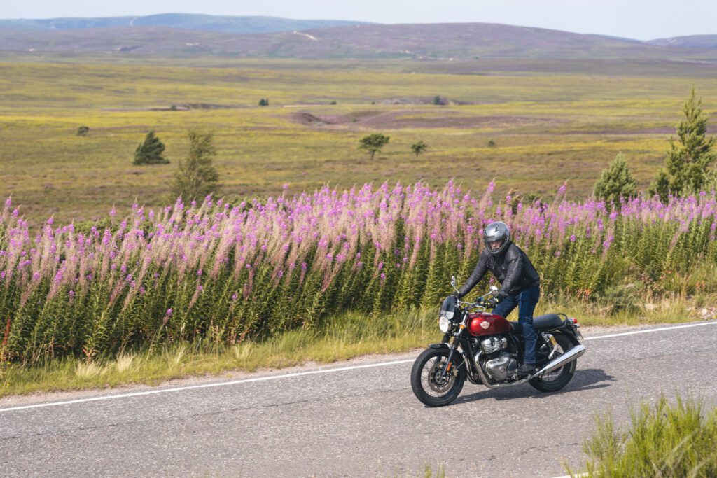 Royal Enfield 650 Interceptor exploring the Highlands of Scotland, Motorcycle rental