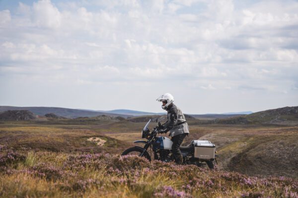 A Royal Enfield Himalayan. Motorcycle hire Scotland